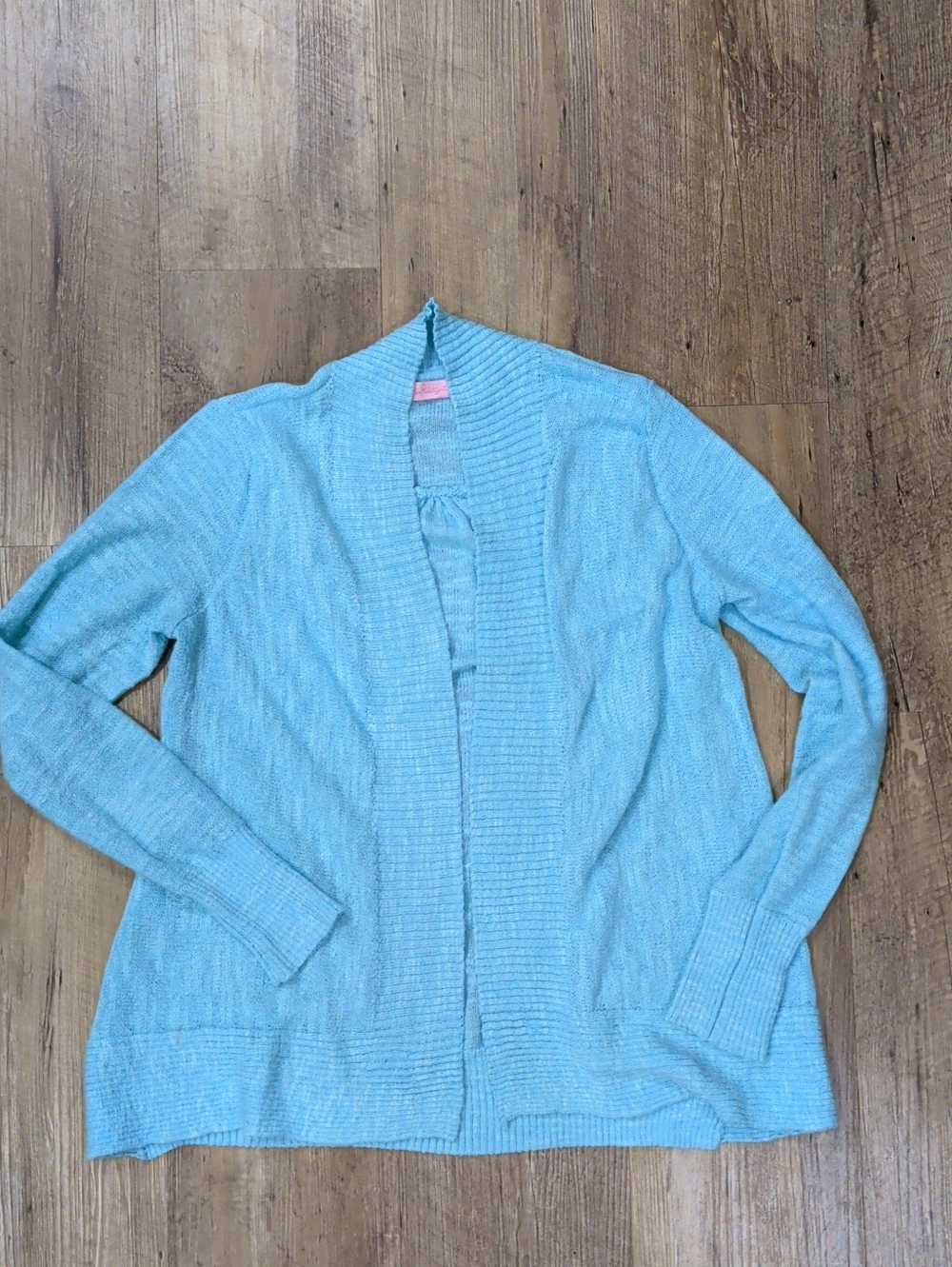 Lilly Pulitzer Seafoam Knit Cardigan with Rib Trim